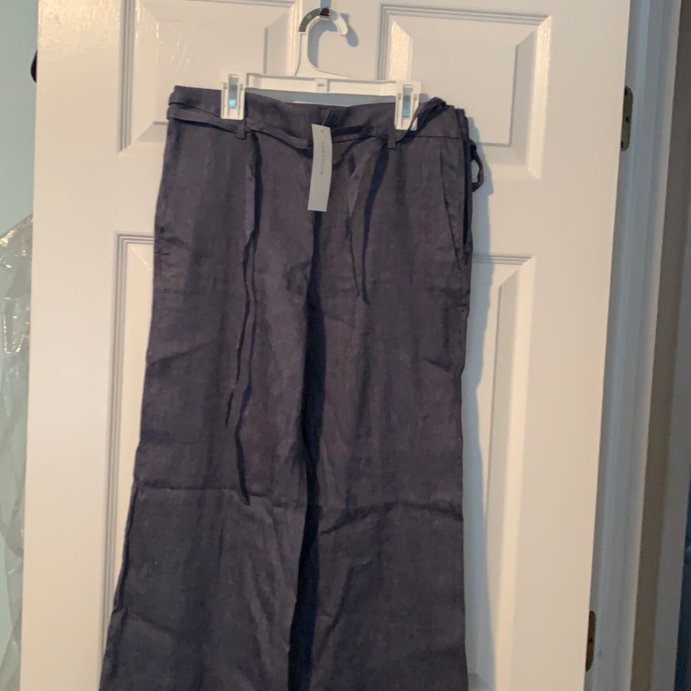 Linen blend pants